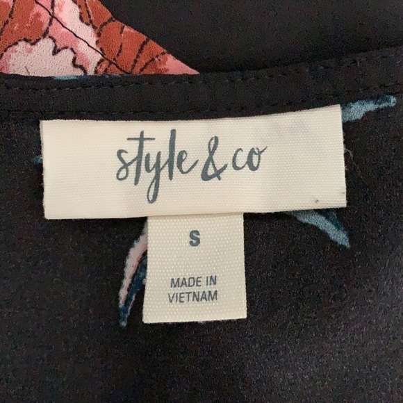 Style & Co Boho Floral Embroidered Blouse Small - Picture 9 of 9